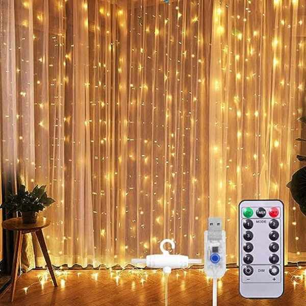 Cortina de LED Decoração com Controle Bivolt