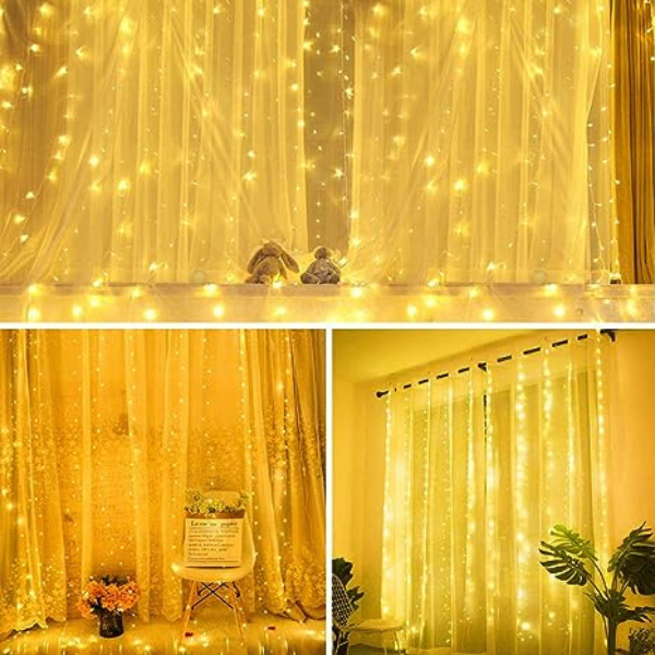 Cortina de LED Decoração com Controle Bivolt