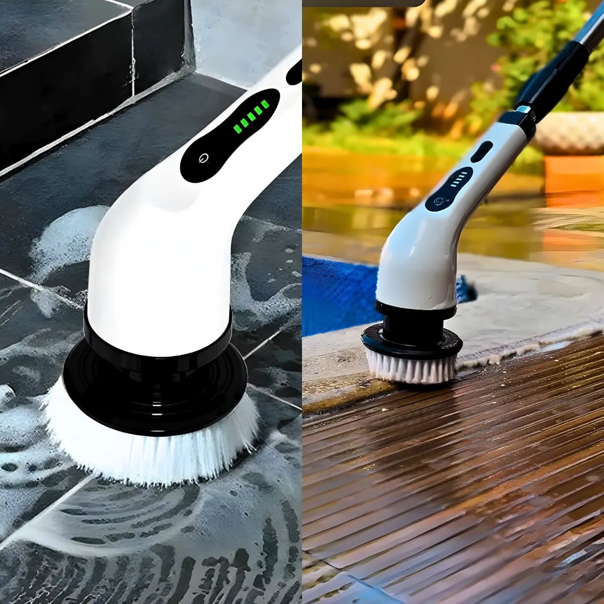 Esfregão Elétrico Versátil de Limpeza 360 Giratório