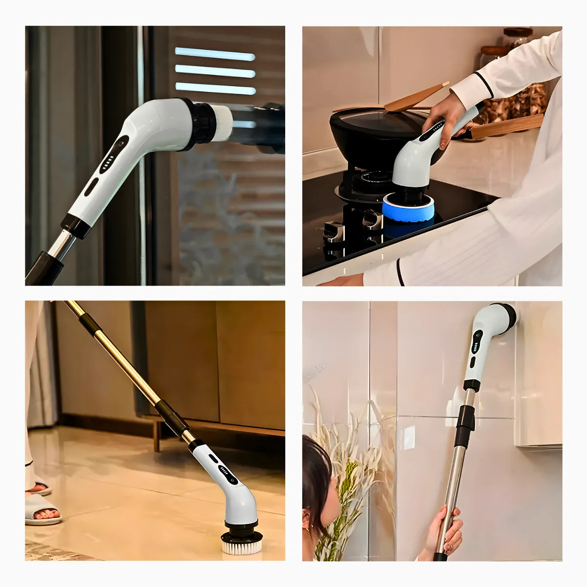 Esfregão Elétrico Versátil de Limpeza 360 Giratório