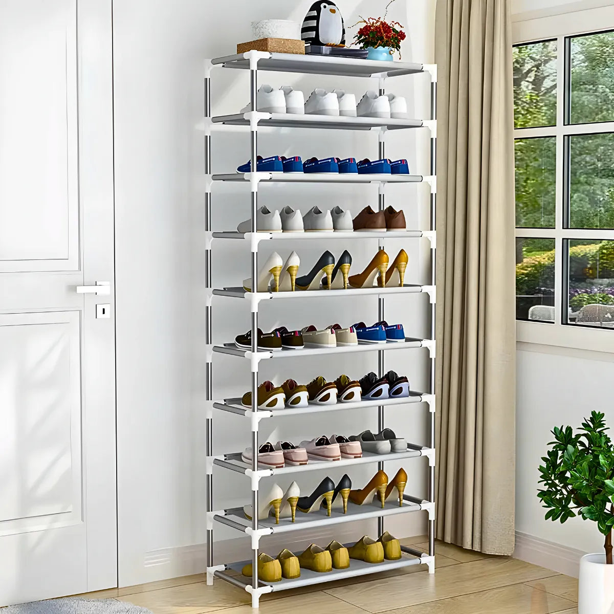 Sapateira Vertical Organizador de Sapatos 9 Prateleiras
