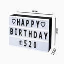 Luminária Criativa de Recados Quadro Iluminado