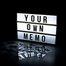 Luminária Criativa de Recados Quadro Iluminado