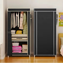 Guarda Roupa Closet Dobrável Capa de Tecido Preto