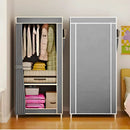 Guarda Roupa Closet Dobrável Capa de Tecido Cinza