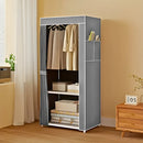 Guarda Roupa Closet Dobrável Capa de Tecido Cinza