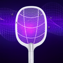 Raquete Elétrica Mata Insetos Recarregável LED