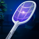 Raquete Elétrica Mata Insetos Recarregável LED