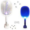 Raquete Elétrica Mata Insetos Recarregável LED
