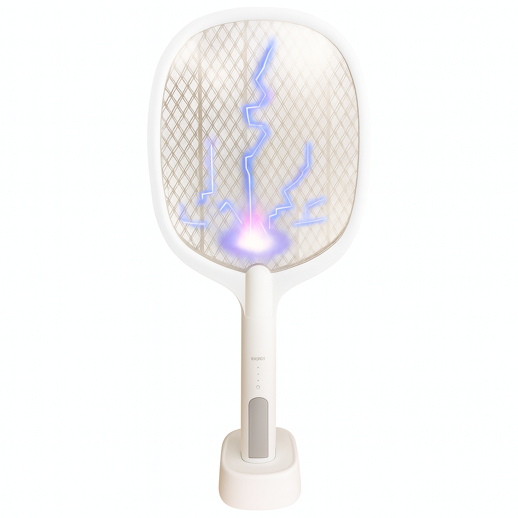Raquete Elétrica Mata Insetos Recarregável LED