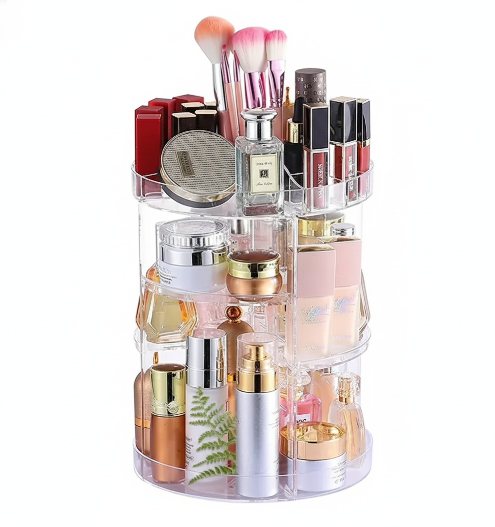 Organizador Giratório Maquiagem Cosméticos 360 Acrílico