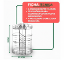 Organizador Giratório Maquiagem Cosméticos 360 Acrílico