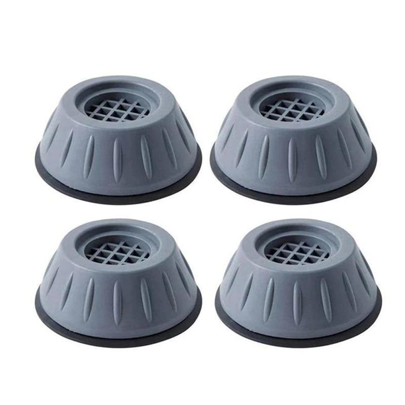 Kit com 4 Pés Anti Vibração para Máquina de Lavar