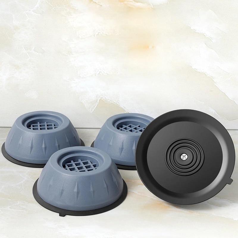 Kit com 4 Pés Anti Vibração para Máquina de Lavar