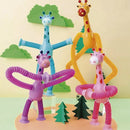 Kit Girafas Articuladas Estica e Brilha Ventosa com 4 unidades