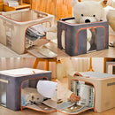 Caixa Organizadora de Roupas Multiuso Dobrável Azul